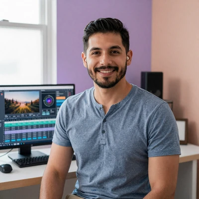 Daniel, a late-deafened video editor and cochlear implant user from Austin